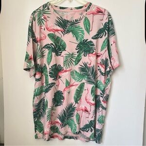 Old Navy Pink Flamingos Tropical T-Shirt~XL